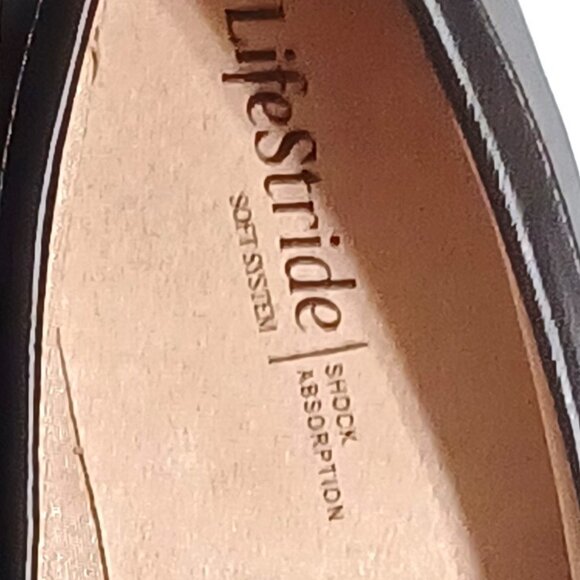 Faux Croc Brown Loafers Life Stride Size 9 - Picture 7 of 7